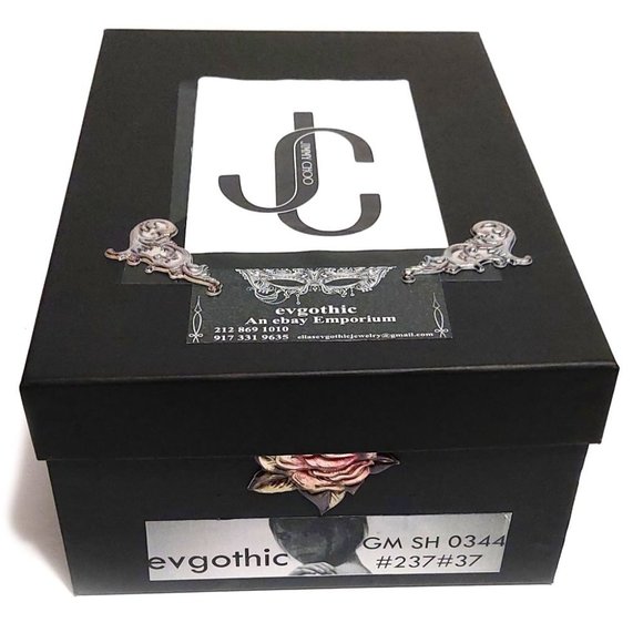 Jimmy Choo Lexx 100 Black Leather Gold Color Chain EU 37 US 7 Mules - Picture 12 of 12